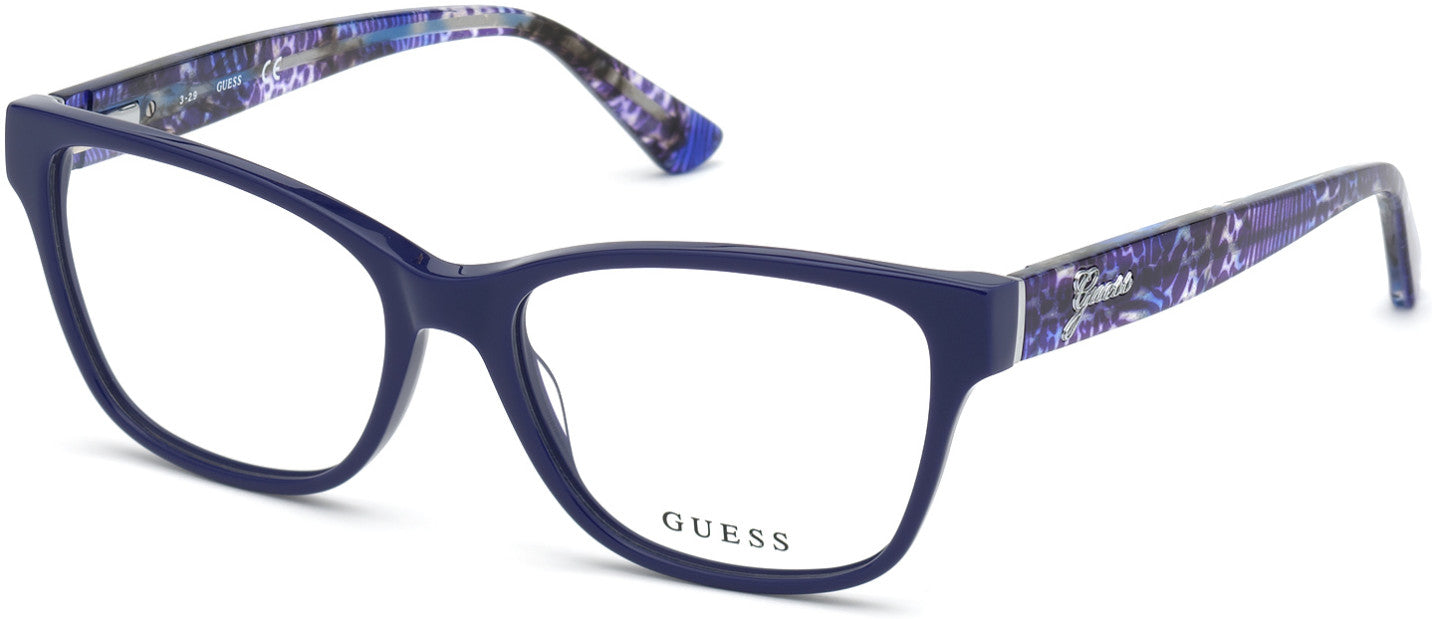 Guess GU2781 Square Eyeglasses 090-090 - Shiny Blue