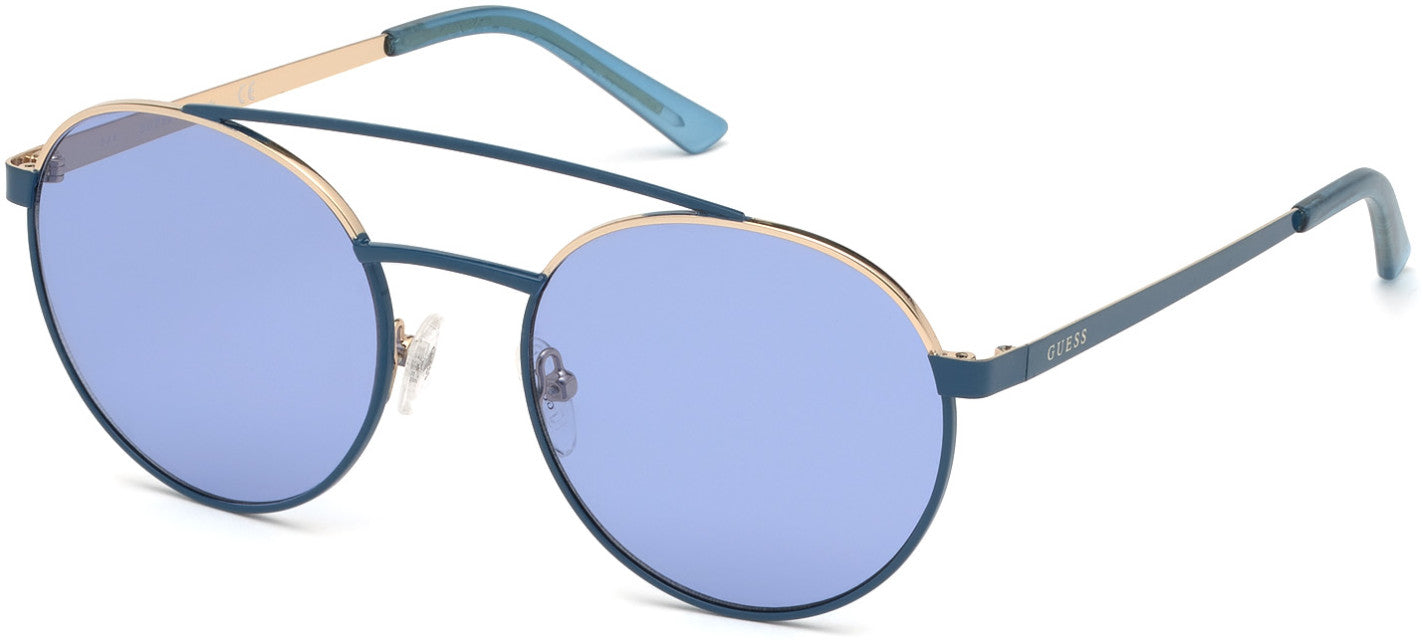 Guess sunglasses blue mirror best sale