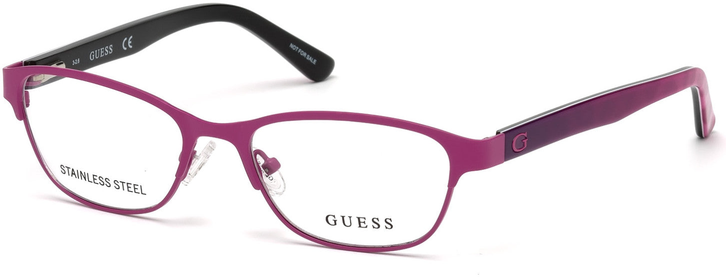 Guess GU9170 Geometric Eyeglasses 073-073 - Matte Pink