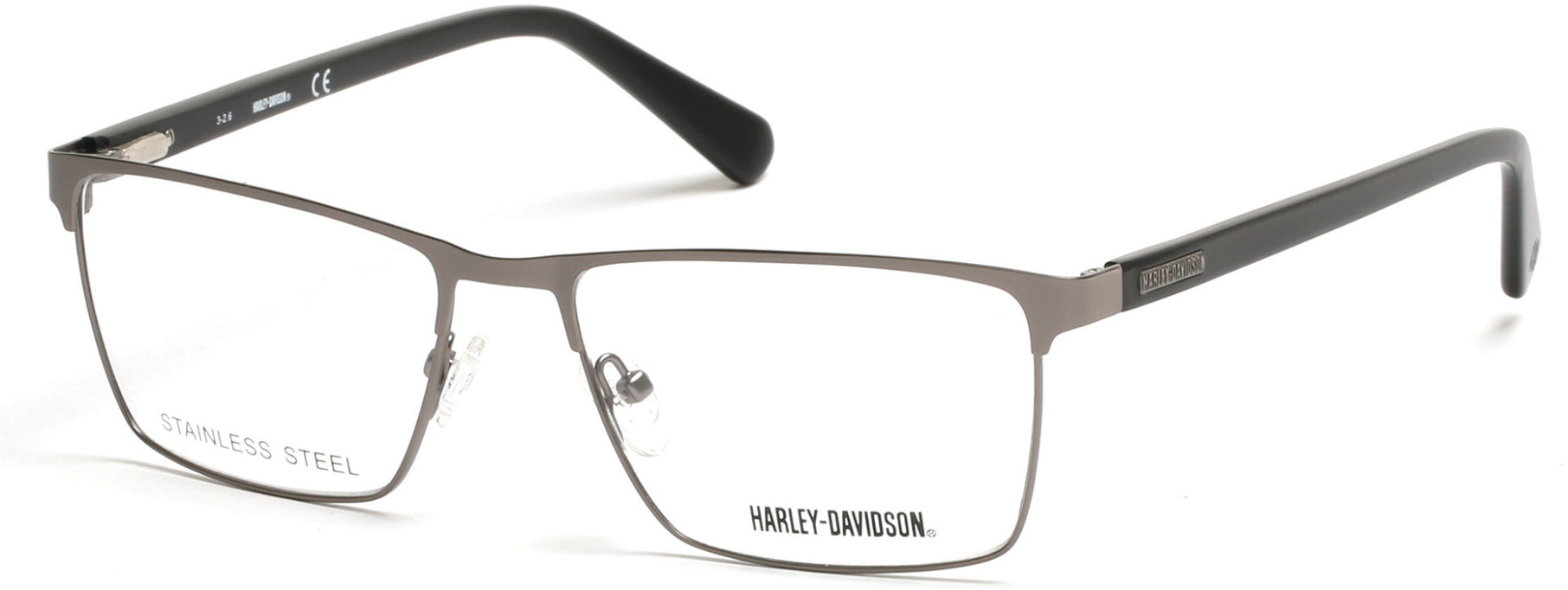 Harley-Davidson HD0757 Eyeglasses 002-007 - Matte Dark Nickeltin