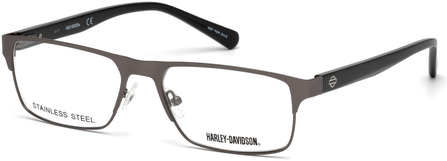 Harley-Davidson HD0765 Rectangular Eyeglasses 009-009 - Matte Gunmetal