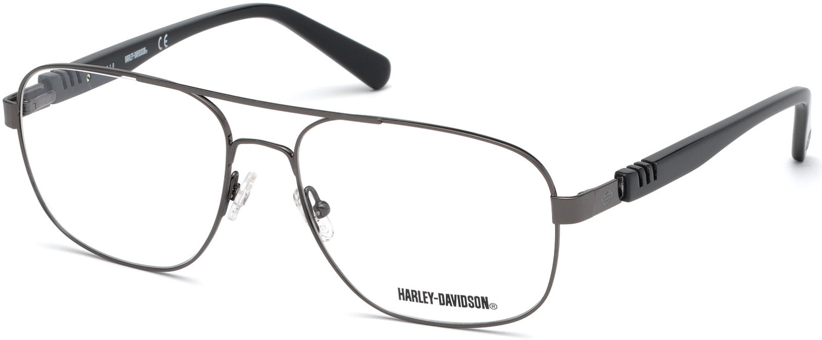 Harley-Davidson HD0783 Pilot Eyeglasses 008-008 - Shiny Gunmetal