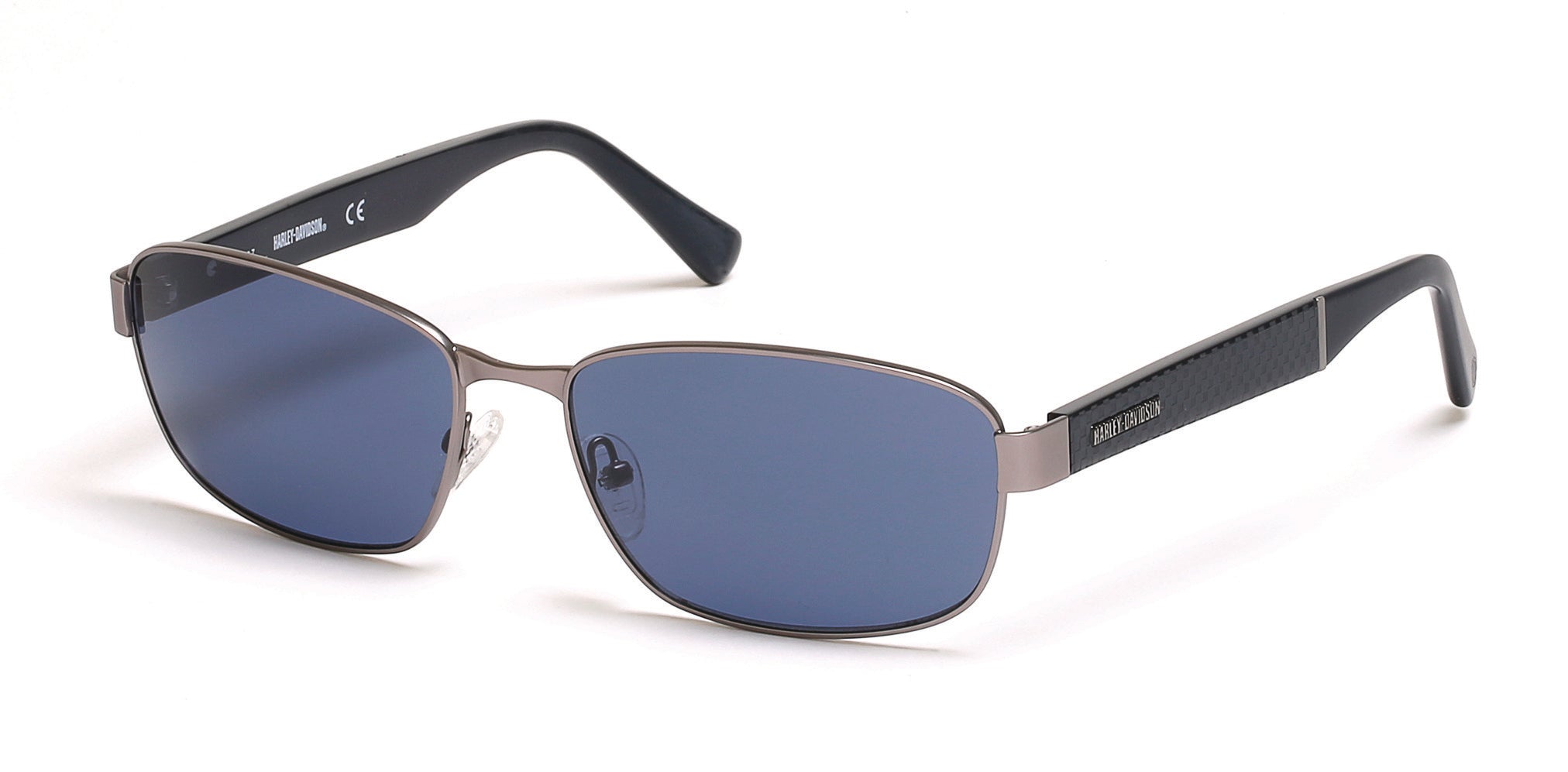 Harley-Davidson HD0919X Oval Sunglasses 09V-09V - Matte Gunmetal  / Blue