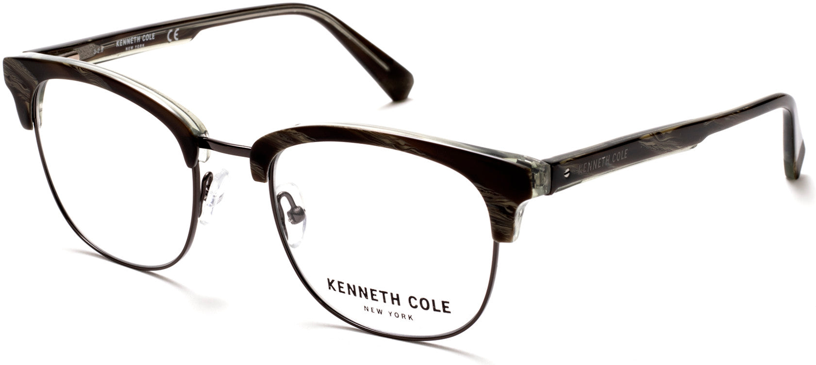 Kenneth Cole New York,Kenneth Cole Reaction KC0292 Geometric Eyeglasses 095-095 - Light Green