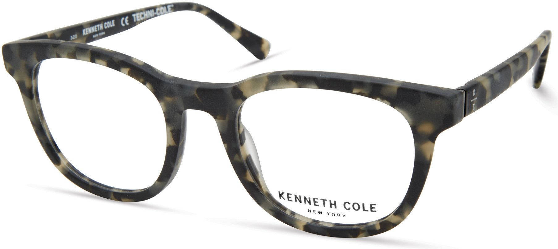 Kenneth Cole New York,Kenneth Cole Reaction KC0321 Round Eyeglasses 098-098 - Dark Green