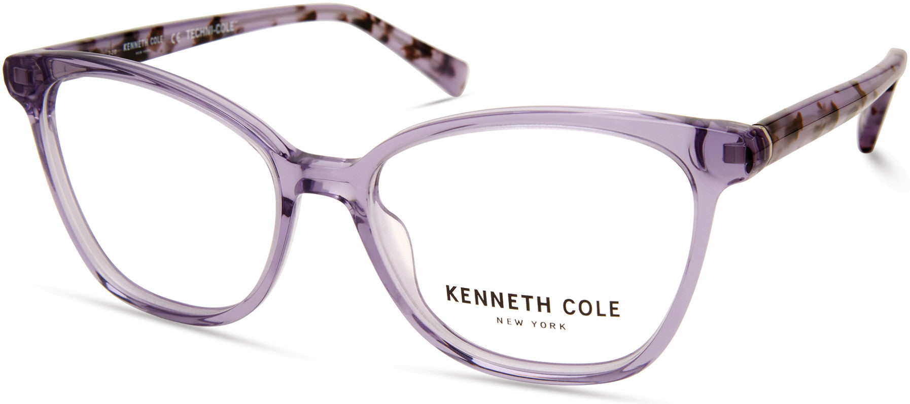 Kenneth Cole New York,Kenneth Cole Reaction KC0327 Square Eyeglasses 081-081 - Shiny Violet