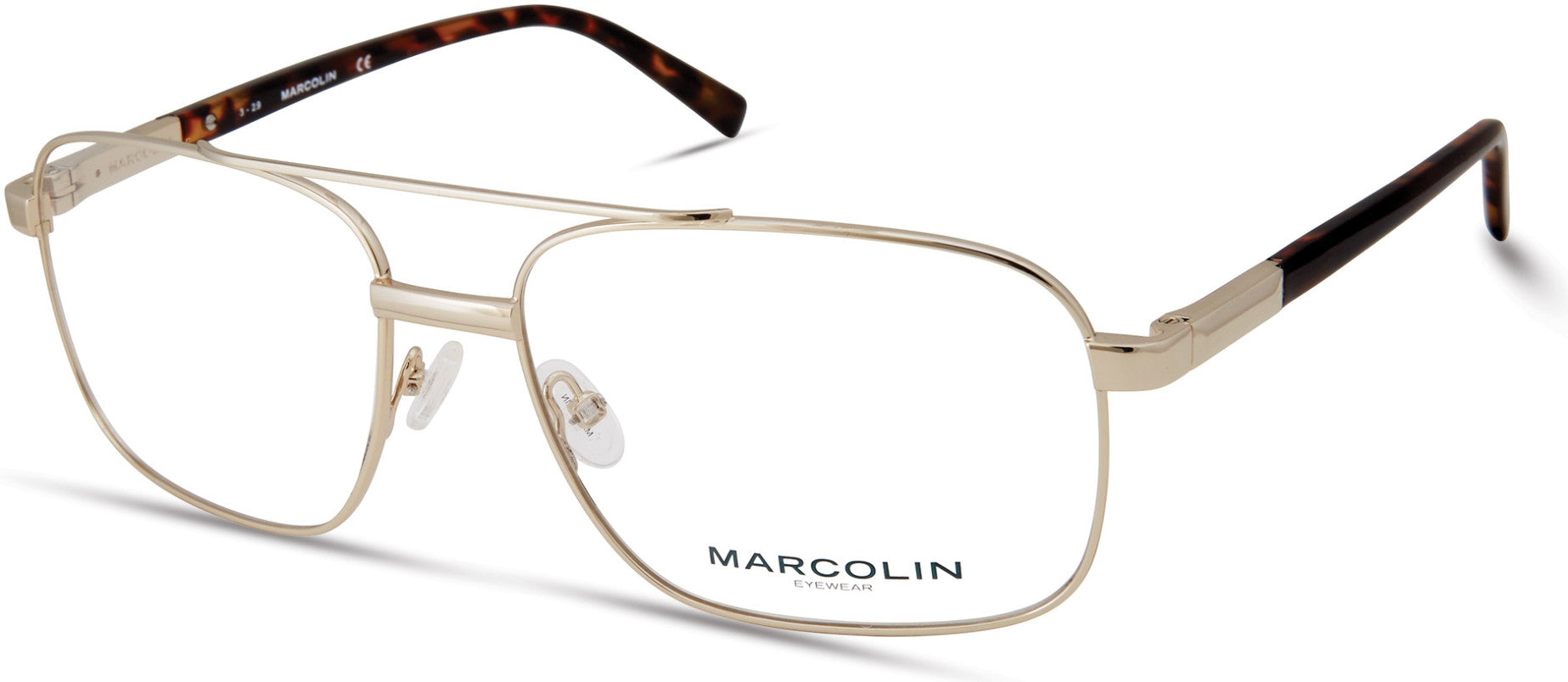 Marcolin MA3022 Navigator Eyeglasses 032-032 - Pale Gold