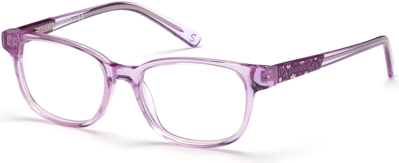 Skechers SE1639 Rectangular Eyeglasses 078-078 - Shiny Lilac