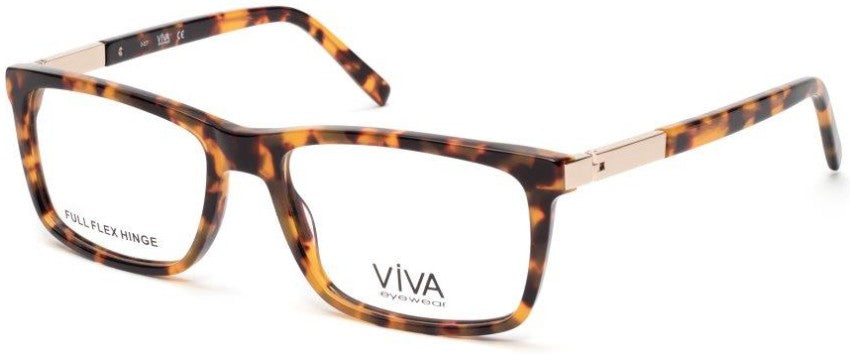 Viva VV4033 Geometric Eyeglasses 056-056 - Havana